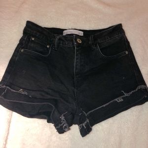 ZARA BLACK DENIM SHORTS